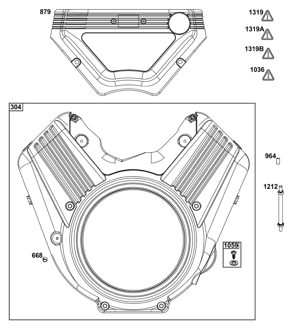 Blower Housing Group Diagram and Parts List for 61G477-0005-J1 400000 - 699999 Briggs and Stratton Engine